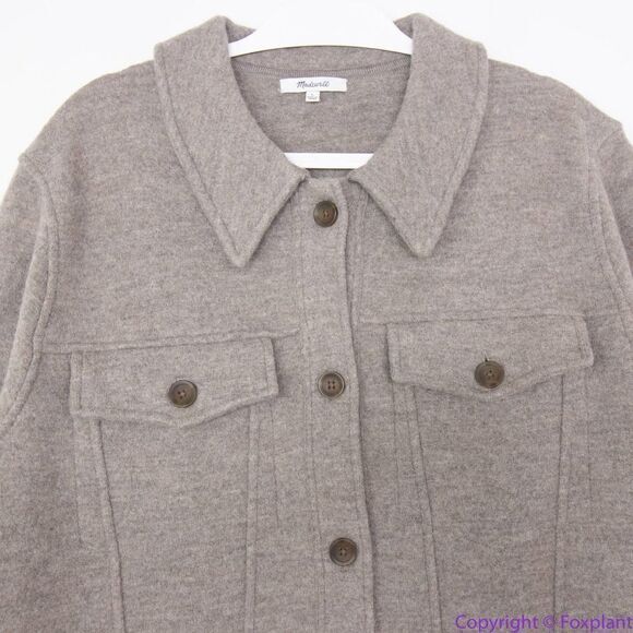 NEW Madewell Boiled Wool Bridgman Sweater-Jacket, L‎ - Picture 4 of 16